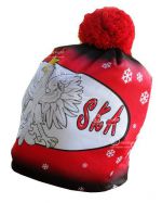 Czapka zimowa Polska drukowana D01