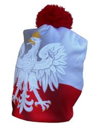 Czapka zimowa Polska drukowana D04